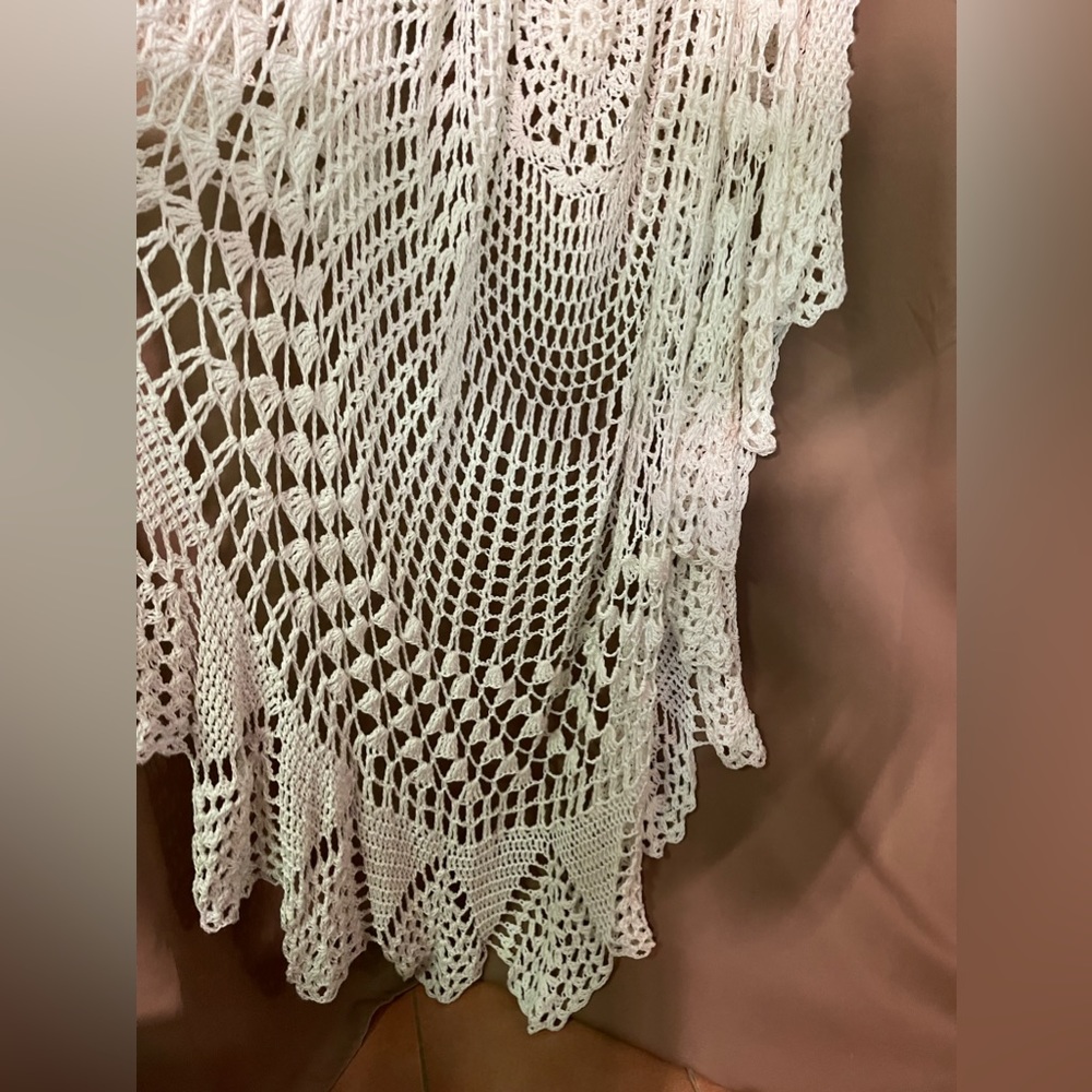 Handmade Crocheted Shawl with Train - Color Changing - Picture 8 of 8